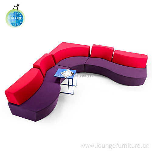 Newest design Modern colorful office waiting sofa set